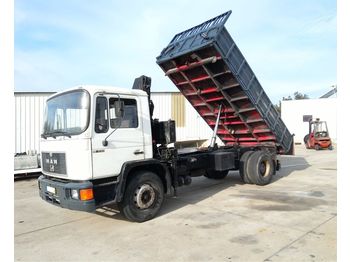 Самосвал MAN 18.232 left hand drive 6 cylinder 17.7 ton with PM102 crane: фото 1
