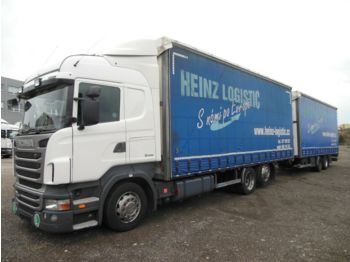 Тентованный грузовик Scania R440, 6X2, EURO 5, RETARDER, JUMBOZUG 120m3