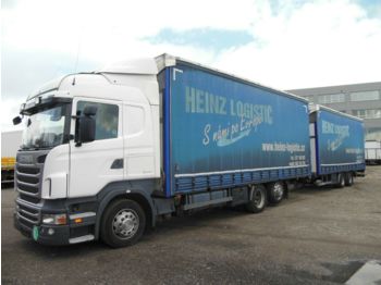 Тентованный грузовик Scania R440, 6X2, EURO 5, RETARDER, JUMBOZUG 120m3