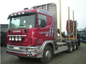 Scania 124 8X4 - Лесной прицеп