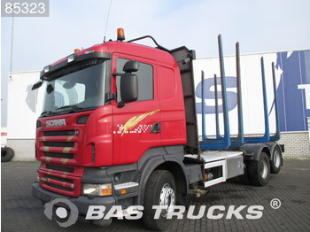 Scania R580 V8 Manual+Retarder SteelSuspension Hydrauli - Лесной прицеп