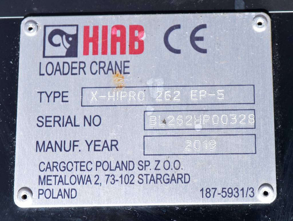 Кран-манипулятор для Грузовиков Hiab X-HIPRO 262 EP-5 CD: фото 7