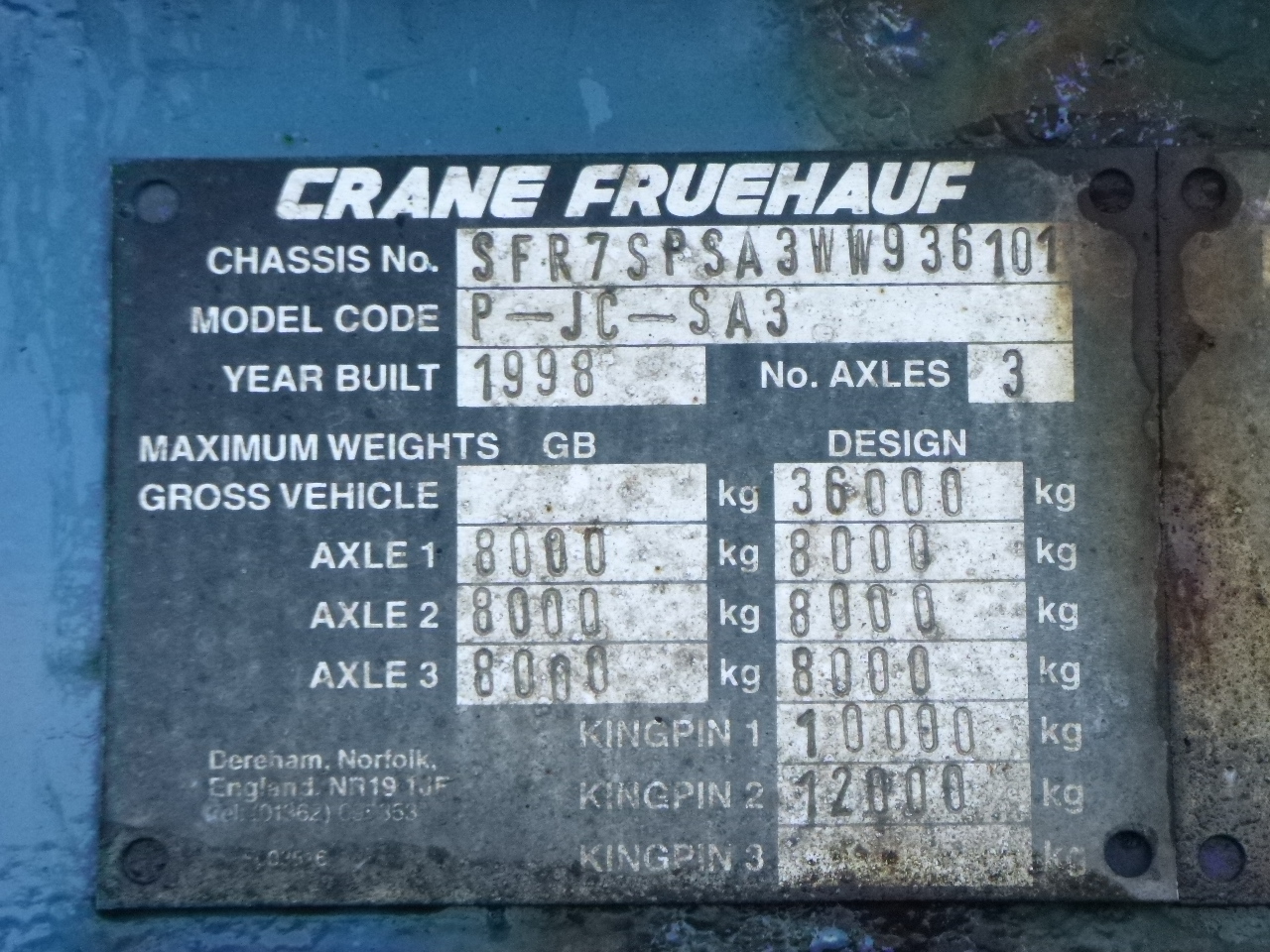 Полуприцеп-контейнеровоз/ Сменный кузов Crane Fruehauf Stack - 3 x container trailer 20-20-30-40 ft: фото 19