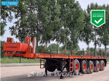 WELLMEYER SPL 65 5 axles NL-Trailer 2x Liftachse 3x Lenkachse Hartholz-Bodenn Rungen - Низкорамный полуприцеп