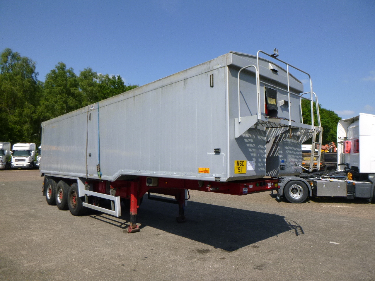 Самосвальный полуприцеп Wilcox Tipper trailer alu 55 m3 + tarpaulin: фото 2