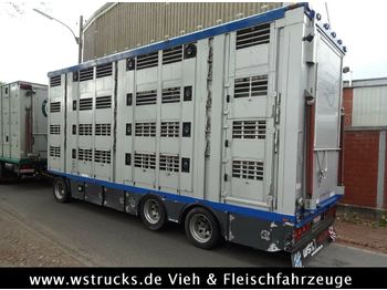 Прицеп для перевозки животных Menke 3 Stock Ausahrbares Dach  Vollalu Typ 2: фото 1