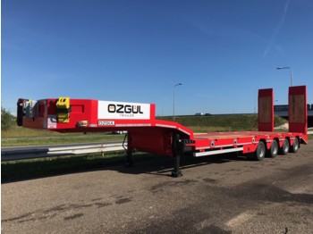 OZGUL LW4 70T 4 axle lowbed semi trailer, hydraulic ramps (300) - Низкорамный прицеп