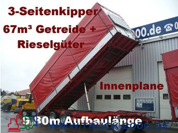 KEMPF 3-Seiten Getreidekipper 67m³   9.80m Aufbaulänge - Самосвальный прицеп