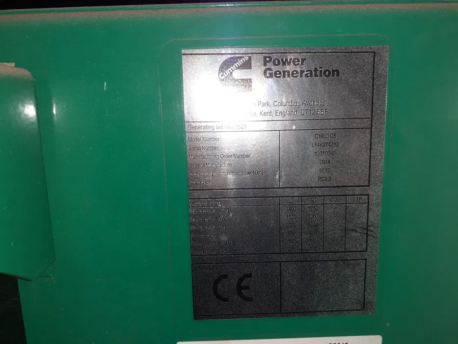 Электрогенератор Agregat Prądotwórczy Generator 1000 kw 1250 kva 1 MW MEGAWAT Agregat Prądotwórczy Generator 1000 kw 1250 kva 1 MW MEGAWAT 53 godz: фото 4