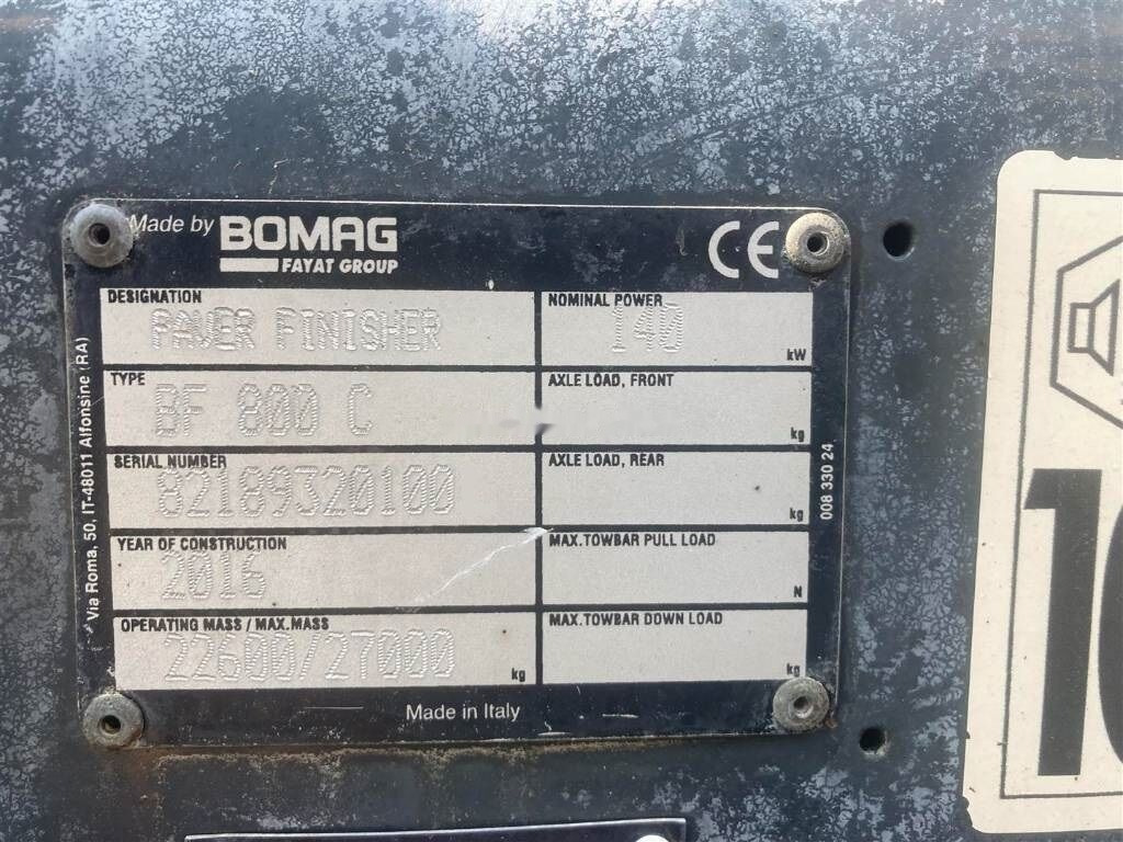 Асфальтоукладчик BOMAG BF 800C S600: фото 18