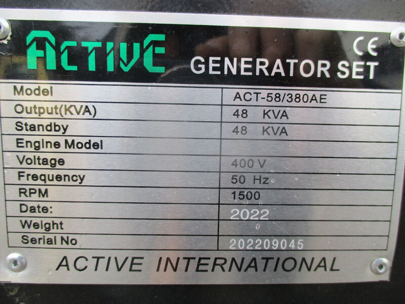 Новый Электрогенератор Diversen Active ACT-58/380AE , New Diesel generator , 48 KVA , 3 Phase , 2 Pieces in stock: фото 16