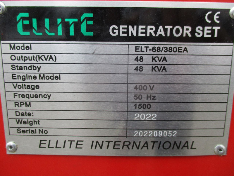 Новый Электрогенератор Diversen Ellite ELT68/380EA , New Diesel generator , 48 KVA ,3 phase , 2 Pieces in stock: фото 16