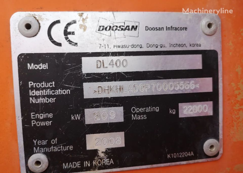 Колёсный погрузчик Doosan DL 400: фото 10