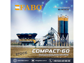 Новый Бетонный завод FABO COMPACT-60 CONCRETE PLANT | CONVEYOR TYPE: фото 1