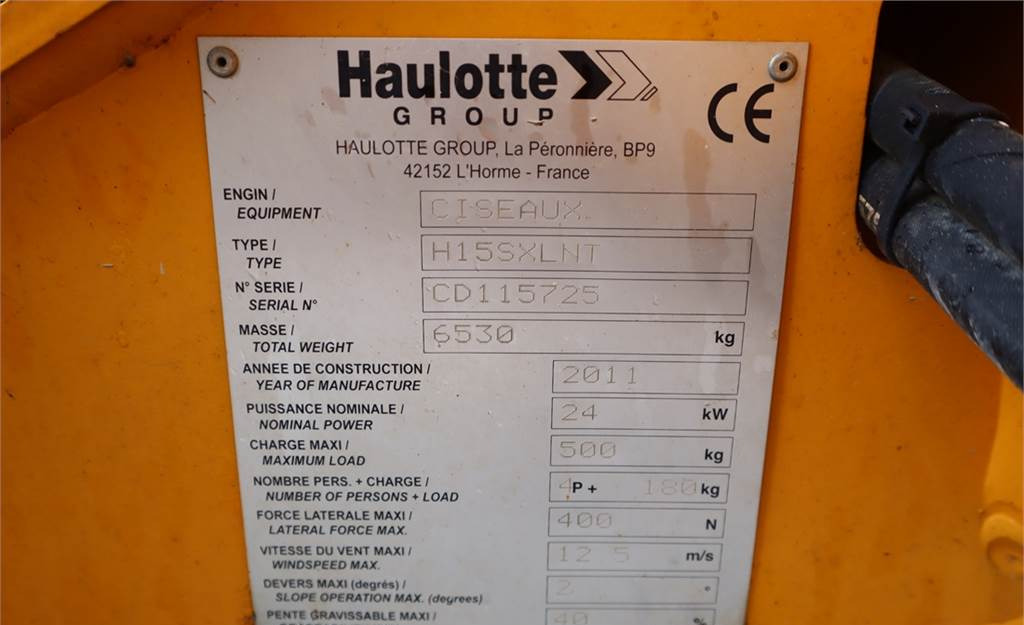 Ножничный подъемник Haulotte H15SXL Diesel, 4x4 Drive, 15m Working Height, 500k: фото 7
