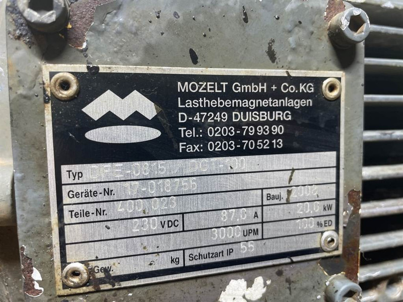 Электрогенератор Liebherr LH80-11110265-20kW-Generator/Magnetanlage: фото 6