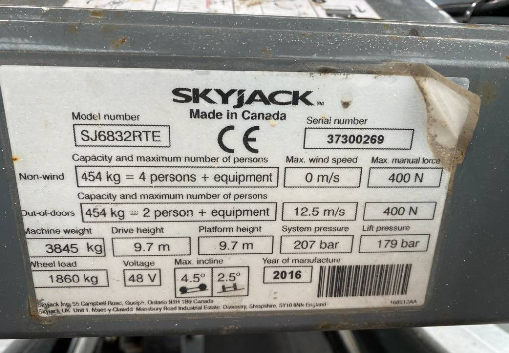 Ножничный подъемник SkyJack SJ6832 RTE Electric 4x4 Scissor Work Lift 1175cm: фото 10