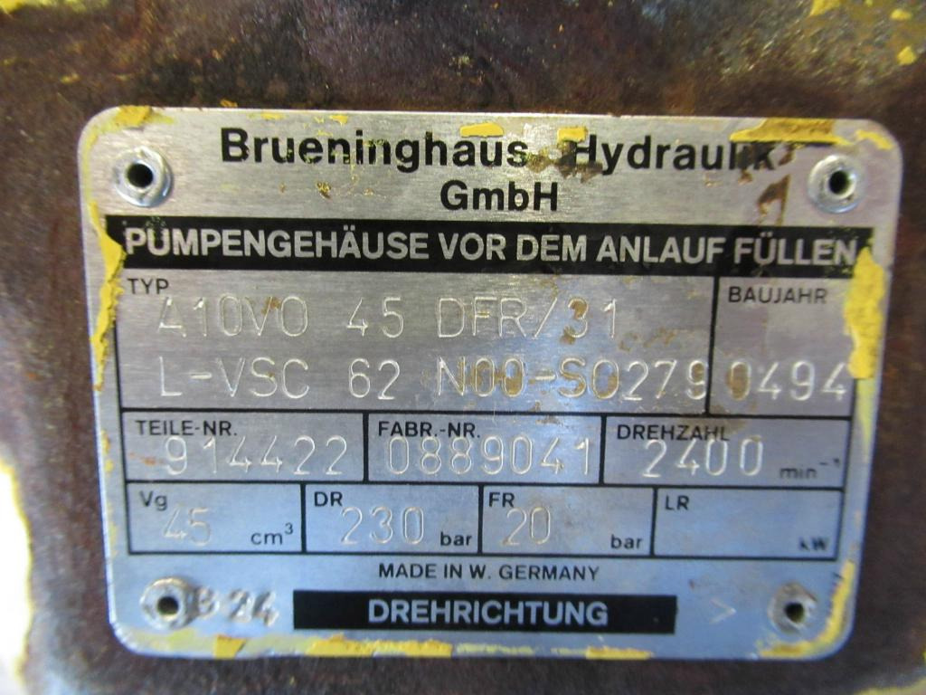 Гидравлический насос для Строительной техники Brueninghaus Hydromatik A10VO45DFR/31 L-VSC62N00-SO279 -: фото 6