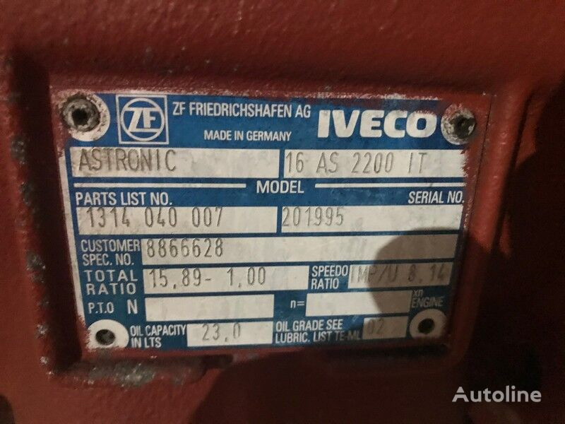 Коробка передач для Грузовиков IVECO 16 AS 2200 IT R=15,89-1,00: фото 3