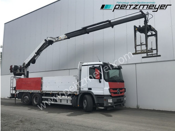 Грузовик бортовой/ Платформа, Автоманипулятор MERCEDES-BENZ Actros 2536 LL Pritsche HMF Heckkran m. Zange Baustoff: фото 2