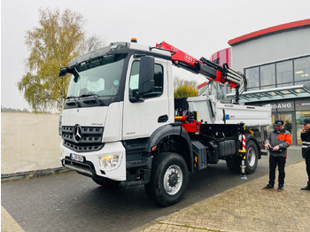 Самосвал, Автоманипулятор Mercedes-Benz Arocs 1835  4x4 Meiller Fassi F135 Kran Kipper: фото 2