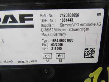 Кабина и интерьер для Грузовиков DAF LF55 CLOCK CLUSTER P/NO 1681443: фото 2