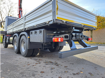 Новый Грузовик бортовой/ Платформа, Автоманипулятор MERCEDES-BENZ AROCS 3340 CRANE FASSI F245 FLATBED TWISTLOCK EURO 3: фото 4