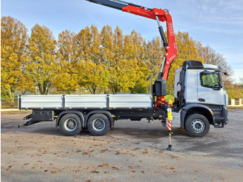 Новый Грузовик бортовой/ Платформа, Автоманипулятор MERCEDES-BENZ AROCS 3340 CRANE FASSI F245 FLATBED TWISTLOCK EURO 3: фото 2