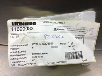 Система впуска Liebherr tank Filter: фото 3 Система впуска Liebherr tank Filter: фото 3