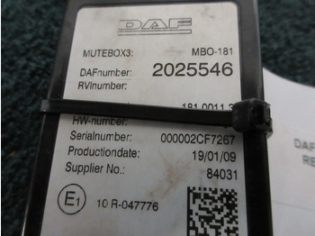 Электрическая система для Грузовиков DAF 2025546 MUTEBOX 3 DAF XF CF EURO 6 MODEL 2021: фото 4