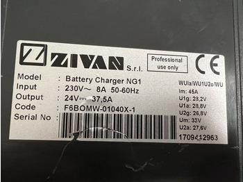 Аккумулятор для Погрузочно-разгрузочной техники Zivan F6BOMW-01040X-1 | NG1 24V37.5A 230v sn. 1709412963 80A Rema battery connec NG1 24V37.5A 230v sn. 1709412963 80A Rema battery connector: фото 3