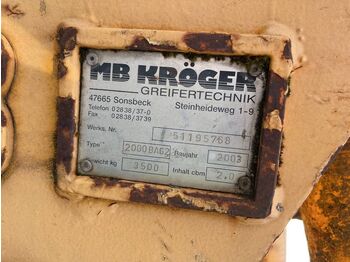 Грейфер для Строительной техники Kröger 2000BAG2 GRAPPLE Kröger 2000BAG2 GRAPPLE: фото 4 Грейфер для Строительной техники Kröger 2000BAG2 GRAPPLE Kröger 2000BAG2 GRAPPLE: фото 4