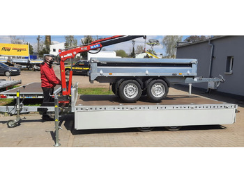 Новый Прицеп бортовой/ Платформа PRZYCZEPA PLATFORMA Z DŹWIGIEM HDS MAXILIFT 110 / PLATFORM TRAILER WITH HDS MAXILIFT 110 CRANE: фото 4
