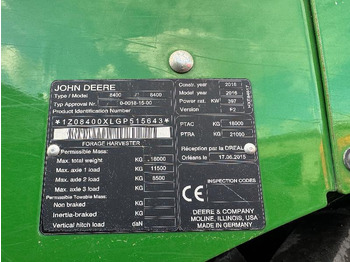 Кормоуборочный комбайн JOHN DEERE 8400: фото 4 Кормоуборочный комбайн JOHN DEERE 8400: фото 4