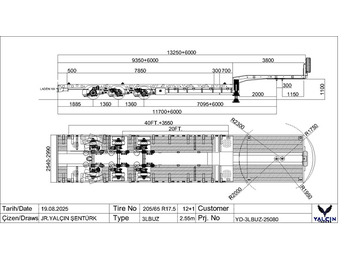 Новый Низкорамный полуприцеп YALCIN 3 ESSIEUX EXTENSIBLE VERSION 760mm DE HAUT: фото 2 Новый Низкорамный полуприцеп YALCIN 3 ESSIEUX EXTENSIBLE VERSION 760mm DE HAUT: фото 2