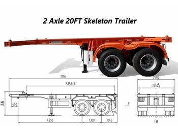 Новый Шасси полуприцеп для транспортировки контейнеров TITAN 20ft/40ft/45ft Shipping Container Chassis Trailer: фото 4