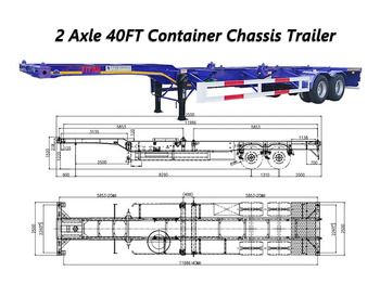 Новый Шасси полуприцеп для транспортировки контейнеров TITAN 20ft/40ft/45ft Shipping Container Chassis Trailer: фото 3
