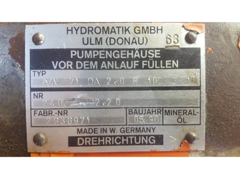 Гидравлика Hydromatik A4V71DA2.0R102B10 - Drive pump/Fahrpumpe/Rijpomp: фото 3 Гидравлика Hydromatik A4V71DA2.0R102B10 - Drive pump/Fahrpumpe/Rijpomp: фото 3