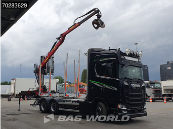Лесовоз, Автоманипулятор Scania S650 S 6X4 Tajfun LIV100K Kran Holztransport Retarder 3-Pedals Euro 6: фото 3