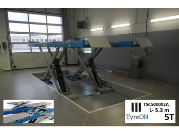 Оборудование для мастерских TSC5000X2A Alignment scissor lift - In floor - Free wheel lifting system - 5.3 m lightened runways - 5T: фото 3