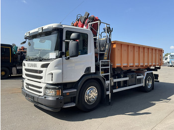 Самосвал, Автоманипулятор Scania P 320 HMF 12 Tonmeter Z-kraan + Kipper 11m³: фото 3