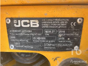 Мини-экскаватор JCB 8035ZT Mini-Pelle: фото 5