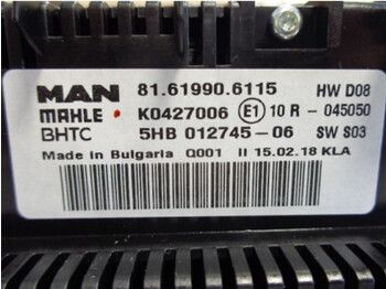 Приборная панель для Грузовиков MAN NEW OE heater control unit: фото 2 Приборная панель для Грузовиков MAN NEW OE heater control unit: фото 2