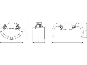 Новый Грейферный ковш для Кранов-манипуляторов Clamshell bucket withouth side-walls BV-MR 320: фото 4