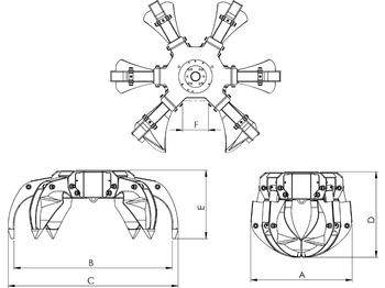 Новый Грейфер для Кранов-манипуляторов Polyp grab PLP 320/4: фото 3