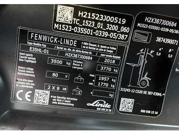 Электропогрузчик Linde E35HL-01: фото 4