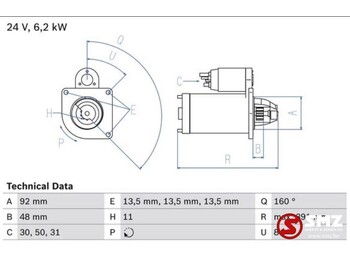 Новый Стартер для Грузовиков Mercedes-Benz Starter mercedes actros: фото 3