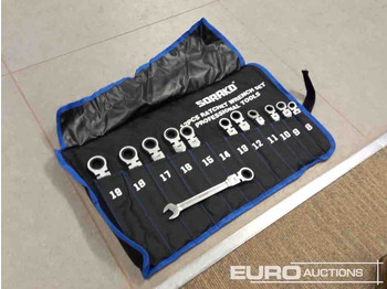 Оборудование для мастерских Unused 12pcs Flexible Ratchet Spanner Set, 8-19 mm: фото 2