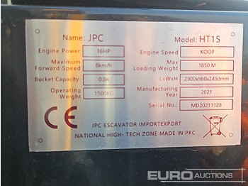 Мини-экскаватор Unused JPC HT15: фото 2 Мини-экскаватор Unused JPC HT15: фото 2