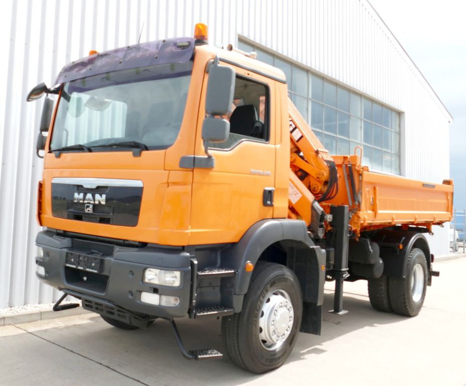 Самосвал, Автоманипулятор MAN TGM 18.290 Meiller 3-S.-Kipper + 4x4 + KRAN: фото 1
